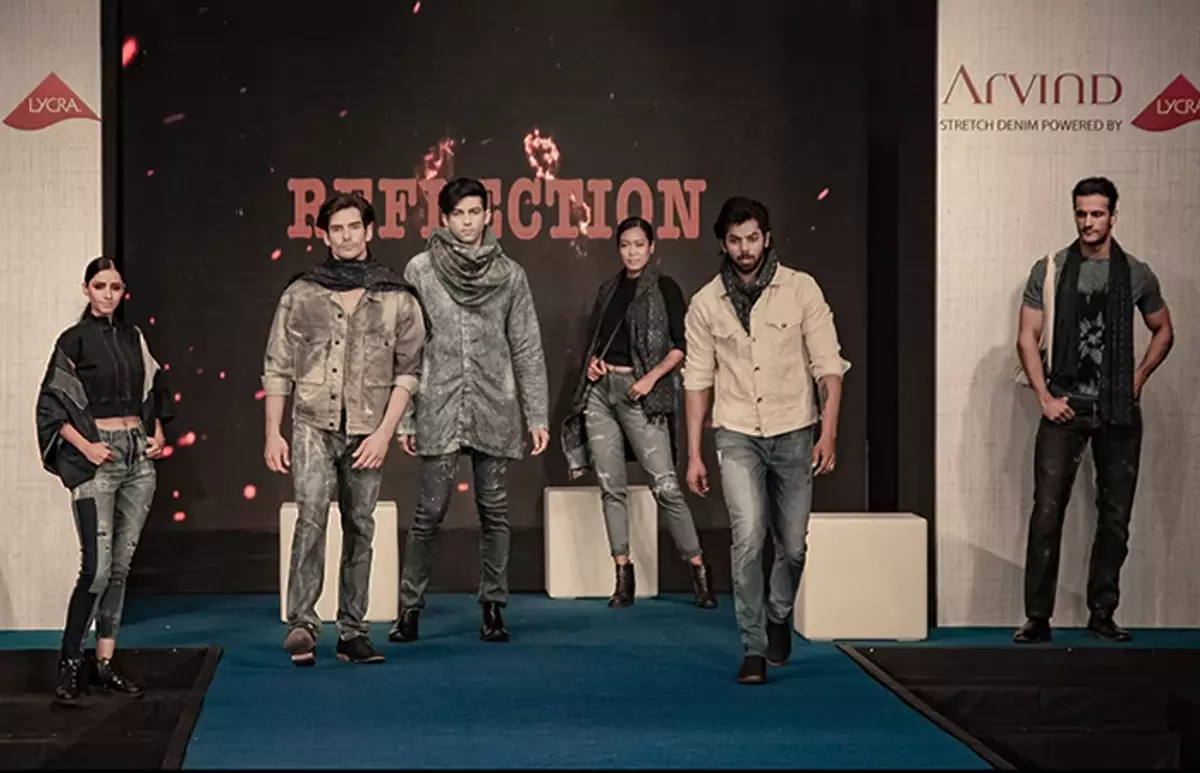 Catwalk show introducing the Arvind Festive 2020 Denim collection with LYCRA® brand