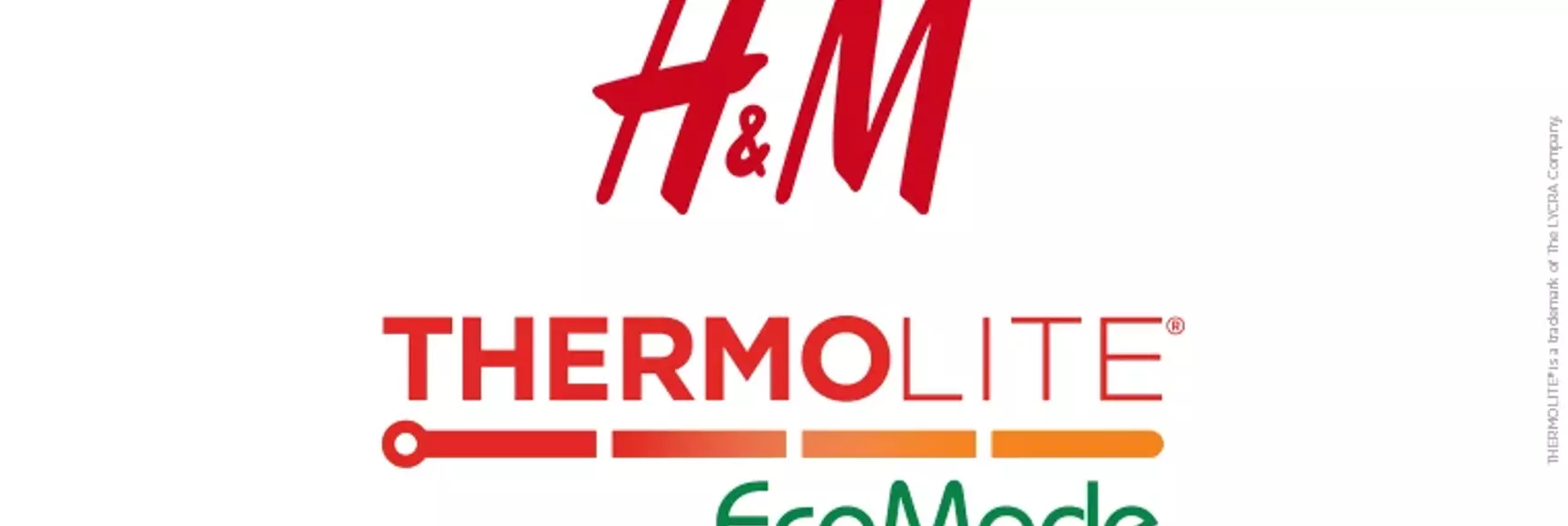 Logos for H&M and THERMOLITE® T-DOWN EcoMade insulation, which is used in a new line of men’s and women’s winter jackets.