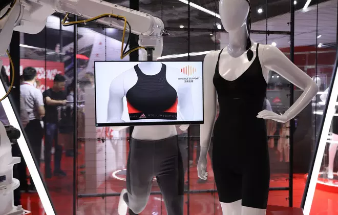 Athleisure garments made with LYCRA® FitSense™ technology being showcased at Intertextile Shanghai, September 2019