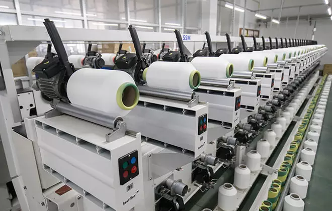 Covering machines operating at a Wei Yi manufacturing site in China